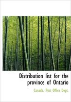 Distribution List for the Province of Ontario