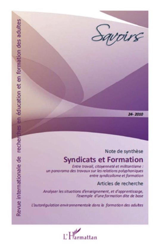 Syndicats et formation - cover