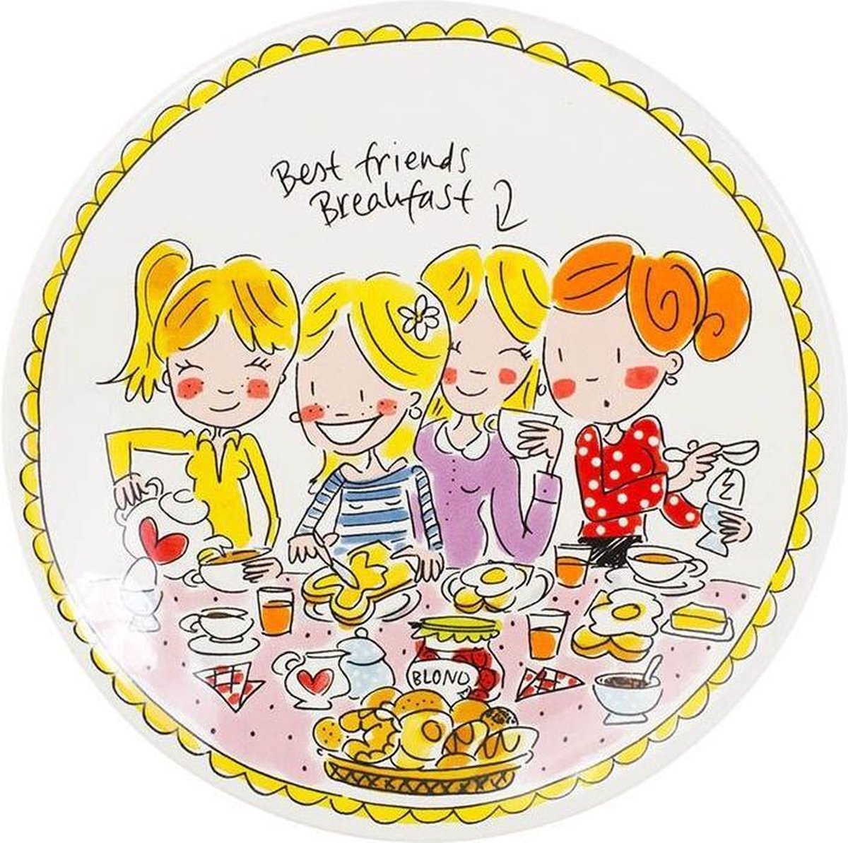 Promoten vork wijsheid Blond Amsterdam bord 22 cm girls - Even bijkletsen | bol.com