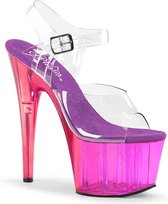Pleaser Sandaal met enkelband, Paaldans schoenen -36 Shoes- ADORE-708MCT Paaldans schoenen Paars/Roze