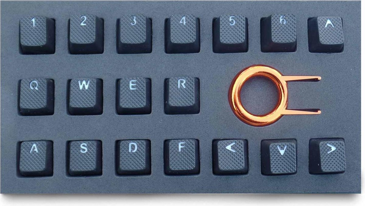 Black Rubber Gaming Keycaps Cherry MX (18 keys) | bol.com