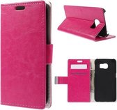 Magnetic Wallet Hoesje Samsung Galaxy S6 Edge roze