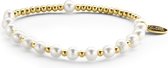 CO88 Collection Elemental 8CB 90313 Rekarmband met Parels en Stalen Beads - One-size - Goudkleurig