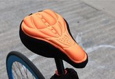 Housse de selle de vélo - housse de selle souple - tapis de selle confortable - coussin de selle pour cyclistes - partie vélo - orange - Remises