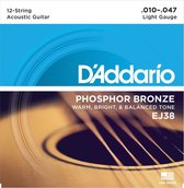 D'Addario EJ38 Hosphor Bronze Light 12-String 10-47