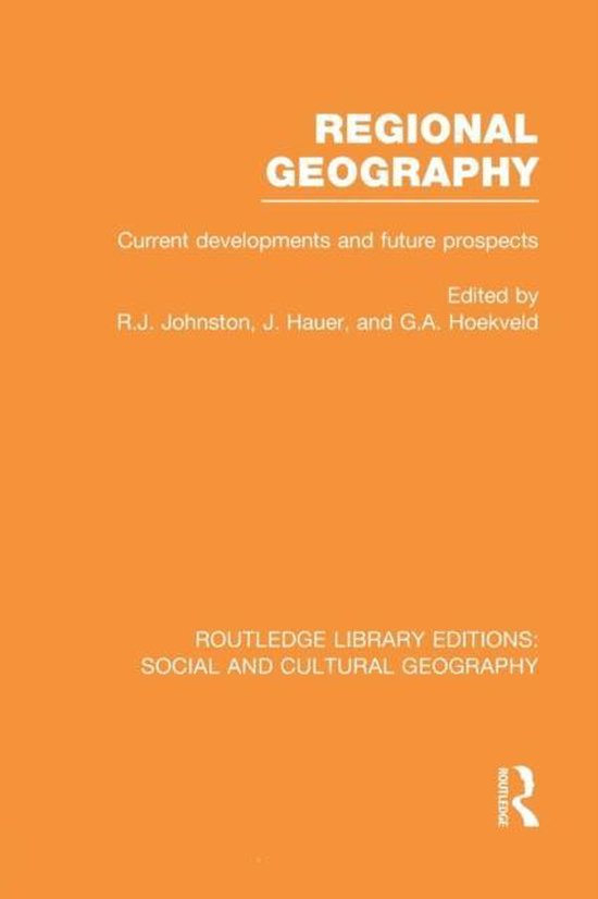 Routledge Library Editions: Social and Cultural Geography- R ... - cover