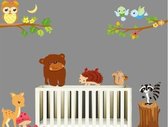Muursticker dieren in het bos / Wanddecoratie kinderkamer / babykamer inrichting