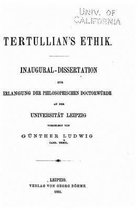 Tertullian's Ethik
