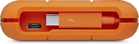 LaCie Rugged USB-C disque dur externe 2000 Go Orange, Argent