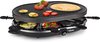 Tristar Gourmetstel RA-2996 - Gourmet Raclette 8 personen - Grillplaat met pannenkoekenvorm - Zwart