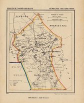 Historische kaart, plattegrond van gemeente Hilvarenbeek in Noord Brabant uit 1867