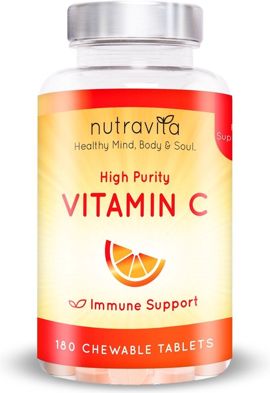 Nutravita Vitamine C (500 mg) 180 kauwtabletten helpt je