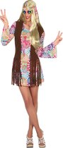 ATOSA - Veelkleurige hippie jaren 60 jurk voor vrouwen - XL - Volwassenen kostuums
