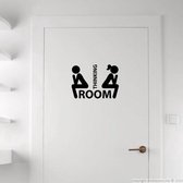Muursticker of deursticker | Toilet thinkingroom | wallstickershop.eu
