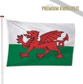 Welshe Vlag Wales 150x225cm - Kwaliteitsvlag - Geschikt voor buiten