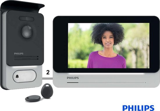 Deurbel met camera, 2 draads, 7″ touch scherm, RFID tags, WiFi | Philips  WelcomeEye... | bol.com