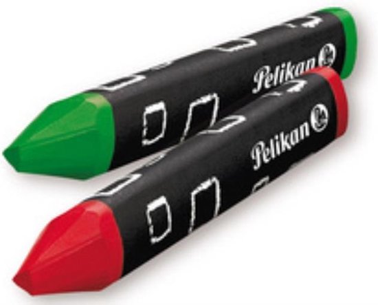 Pelikan Crayons De Cire Ronds Aquarellables – Set De 8 Couleurs – Incassables, Ne Teignent Pas Les Mains – Boîte Plastique Bleue
