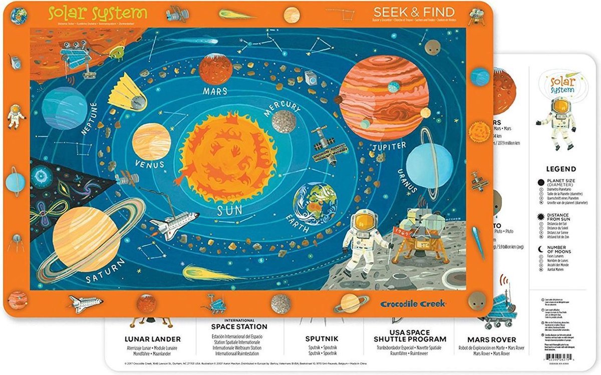 Crocodile Creek Placemats Space