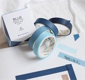 Set van 4 verschillende rolletjes Washi Tape Blue| Masking Tape