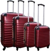 Quadrant 4 delige ABS Kofferset - Bordeaux Rood