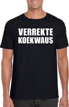 Verrekte Koekwaus heren T-shirt zwart M