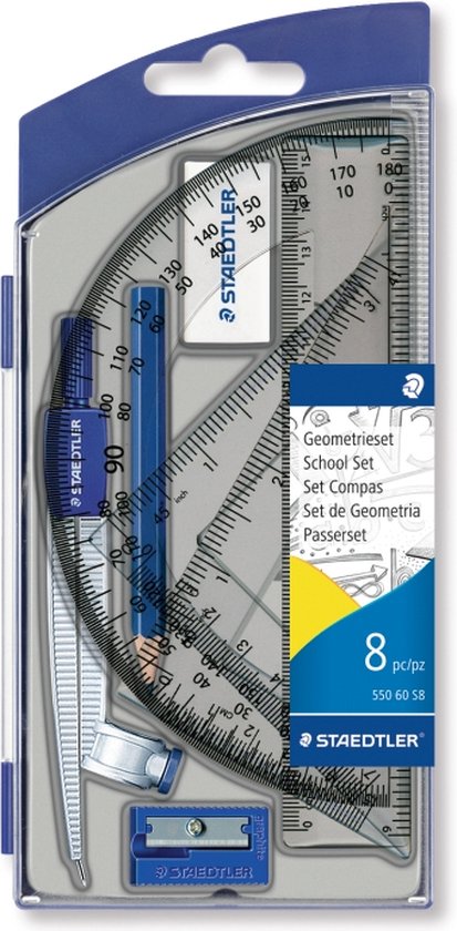 STAEDTLER Noris 550 schoolpasser - set 8-delig