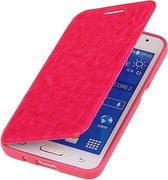 Bestcases Roze TPU Booktype Motief Hoesje Samsung Galaxy Core 2