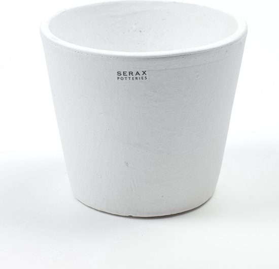 Serax Bloempot Wit-Mat wit Handpainted D 13 cm H 13 cm Voordeelaanbod per 2  stuks | bol.com