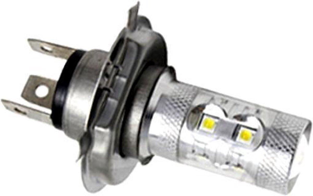 Auto LEDlamp LED H4 koplamp SMD xenon wit 6500K met lens