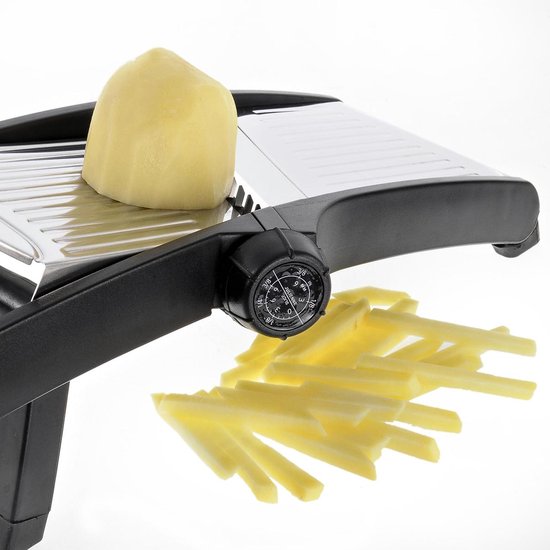 Westmark Mandoline-snijder met verschillende snijmogelijkheden, roestvrijstalen messen, Vario, zwart/zilver, 11292260