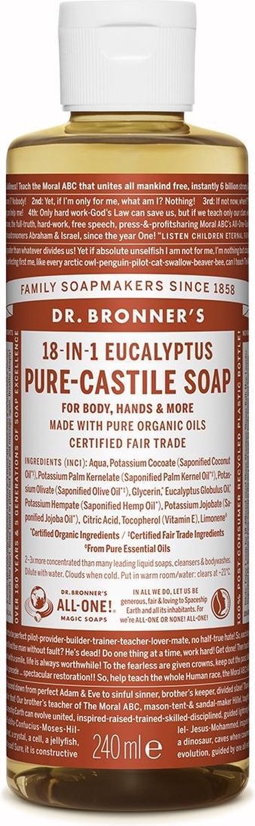 Dr. Bronner Liquid Soap Eucaliptus - 236 ml - Douchegel