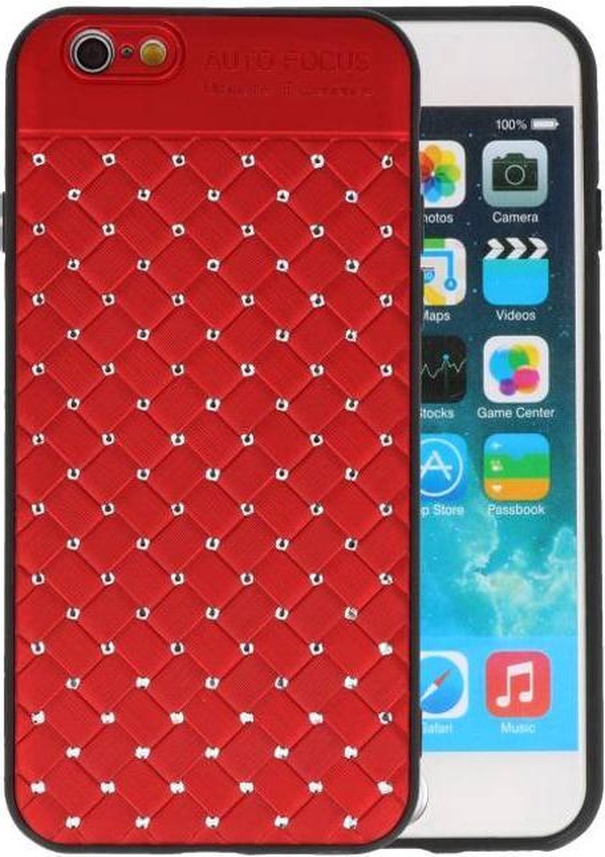 Witte Chique Hard Cases - Hoesje Geschikt voor iPhone 6 Rood