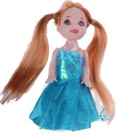 Eddy Toys Tienerpop Prinses Lichtbruin/blauw 9 Cm