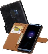 Zakelijke PU leder booktype hoesje voor Samsung Galaxy S9 zwart