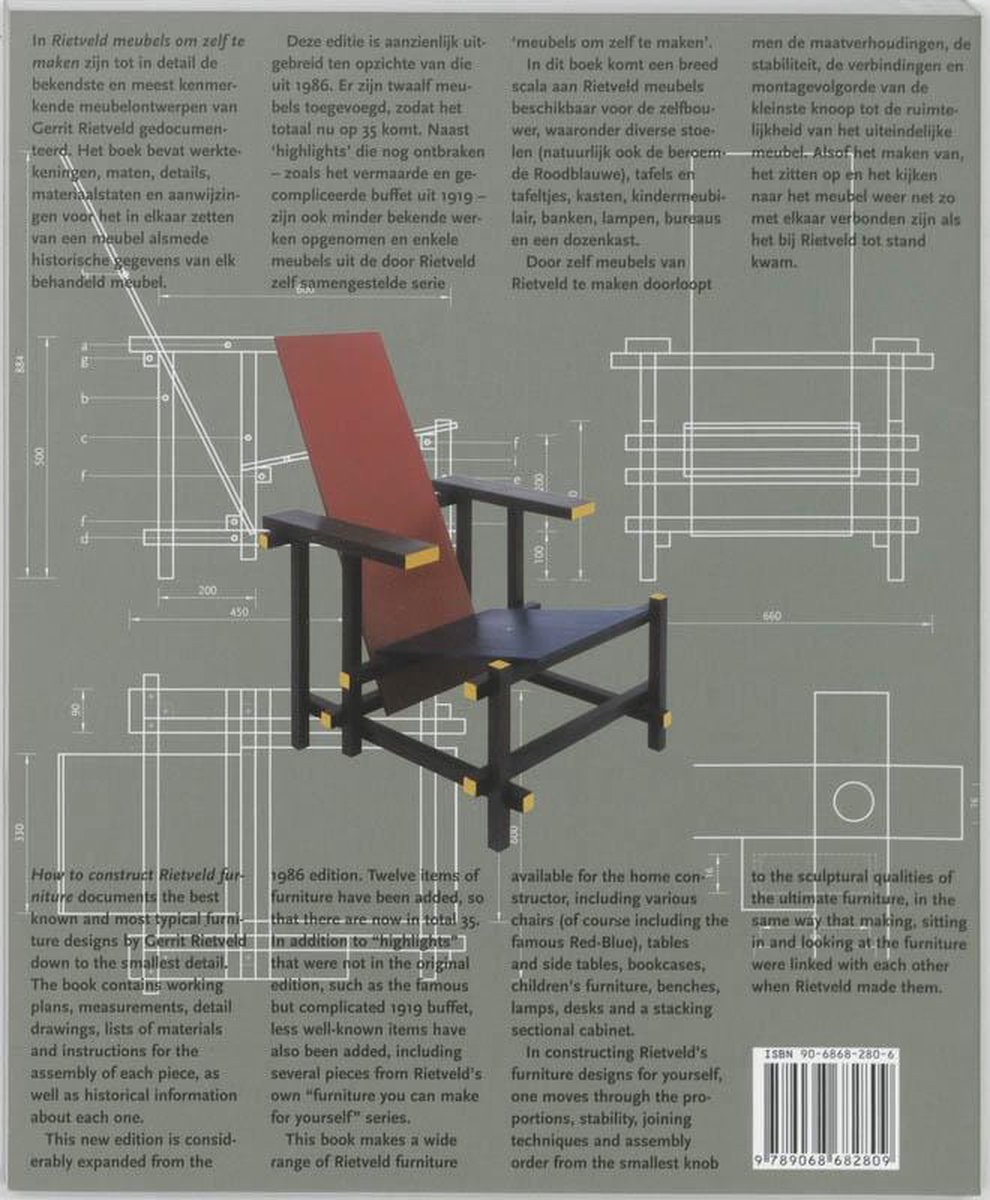 bol com rietveld meubels om zelf te maken how to construct rietveld furniture peter drijver