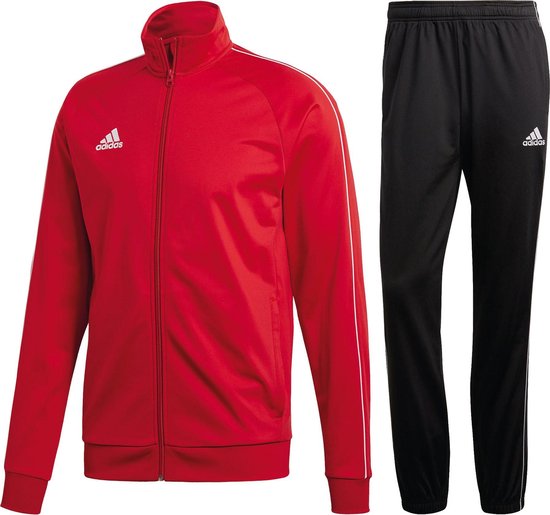 Bol Com Adidas Core18 Trainingspak Heren Trainingspak Maat Xl Mannen Rood Zwart