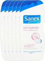 Sanex Douchegel - Pro Hydrate - Voordeelverpakking 6 x 250 ml