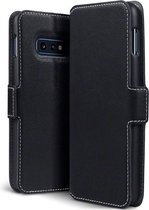 CaseBoutique Bookcase hoesje geschikt voor Samsung Galaxy S10e - Effen Zwart - Kunstleer