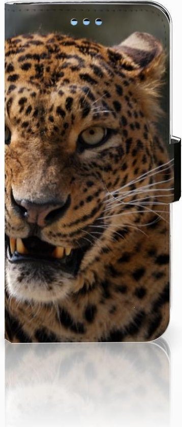 Coque Samsung Galaxy S9 Cuir PU Premium Housse Portefeuille Coque pour Léopard