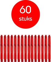 Dragon Darts - edgeglow - darts shafts - 20 sets (60 stuks) - short - rood  - dart shafts - shafts