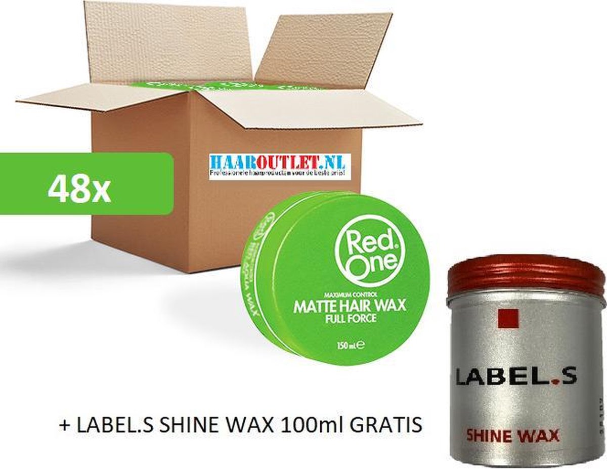 48 x REDONE GREEN MATTE HAIR WAX FULL CONTROL 150ML
