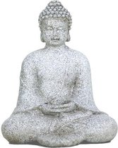 Meditatie Boeddha steengrijs (12 cm)