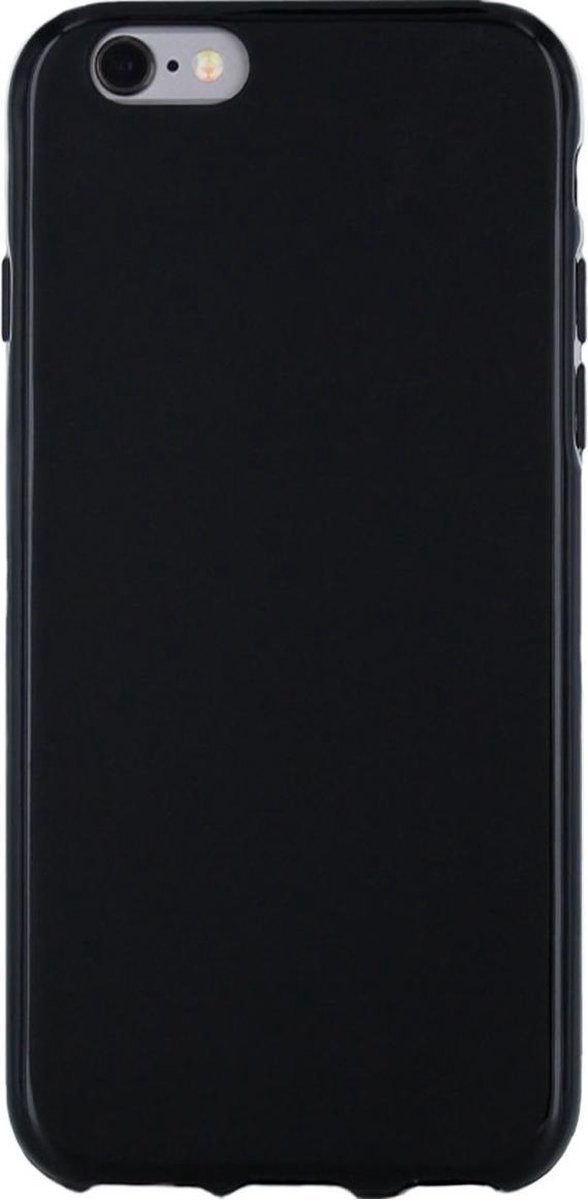 geschikt voor iPhone 6(S) Blanco Softcase Mat Zwart