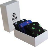 HUKX Naadloze Sokken Multipack Giftbox 'Silly Supernova' 3 paar Heren Sokken Maat 41-46