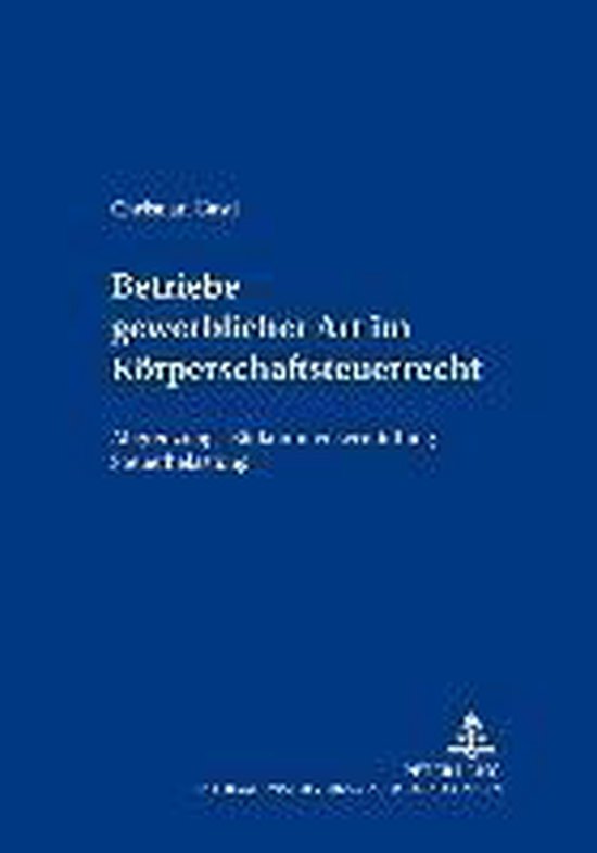 Betriebe gewerblicher Art im Körperschaftsteuerrecht - cover