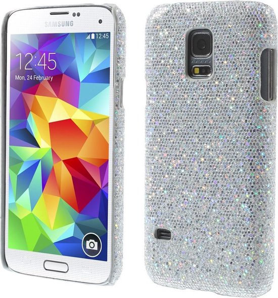 Vergemakkelijken Twee graden Notebook Mesh - Samsung Galaxy S5 Mini - Back Case Hoesje Hard Glitter Zilver |  bol.com