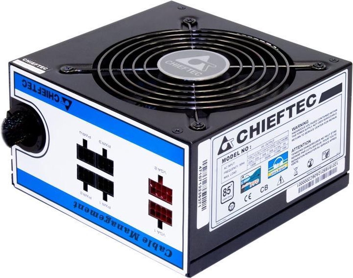 Chieftec CTG-750C  (Retail, 2x PCIe, Kabel-Management, Zwart)
