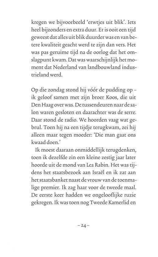 Pagina met tekst over de oorlog, het politieke leven en de ontmoetingen van de schrijver.