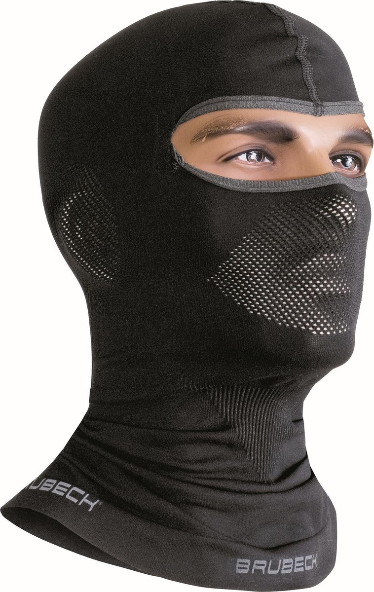 Brubeck Seamless Bivakmuts met zilverionen en mesh zones-Zwart-L/XL