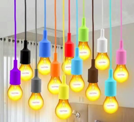 LED lamp DIY | pendel hanglamp - strijkijzer snoer | E27 siliconen fitting  | wit | bol.com